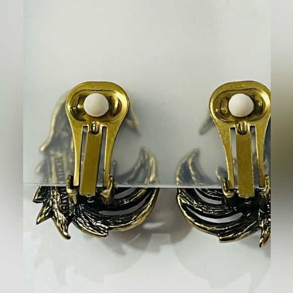 Heidi Daus “For The Birds” clip vintage Swarovski Crystals earrings EUC - Picture 6 of 10